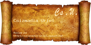 Csizmadia Uriel névjegykártya
